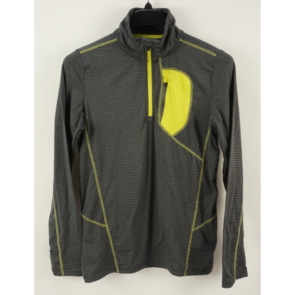 Crivit 1/4 Zip Performance Waffle Knit Thermal Pullover Men's Large Gray Running